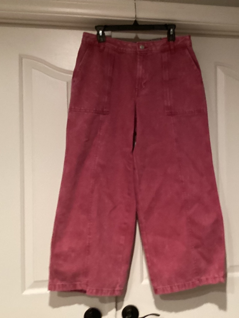 Scoop Wild Leg Relaxed Women Jeans, Size 10/28, Color Pink NWT